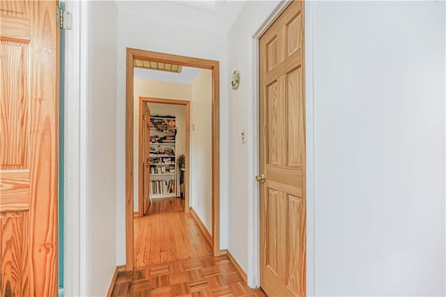 hallway with baseboards