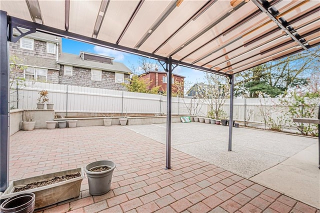 view of patio / terrace with a fenced backyard