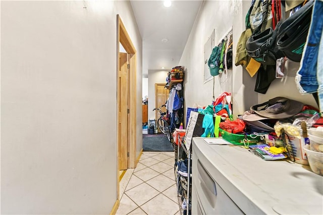 2554 W 16th St, Brooklyn, NY 11214 - hall with light tile patterned flooring and recessed lighting