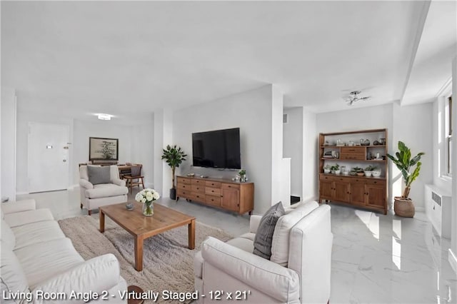 35 Seacoast Ter Unit 16D, Brooklyn, NY 11235 - living room with light marble finish floors