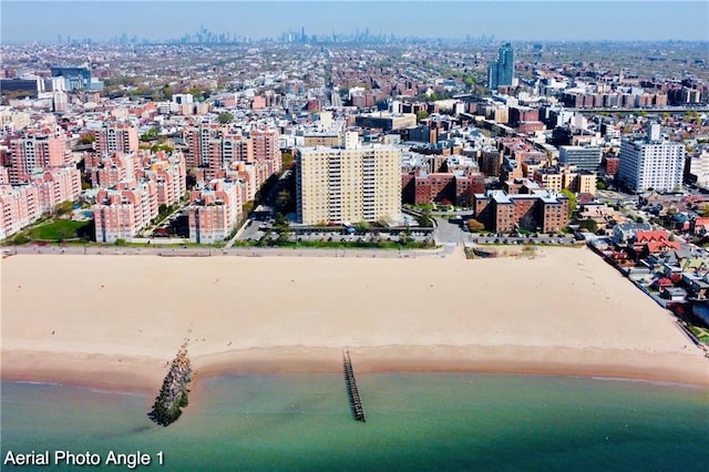35 Seacoast Ter Unit 16D, Brooklyn, NY 11235 - aerial view of property's location with nearby urban area and unending shoreline
