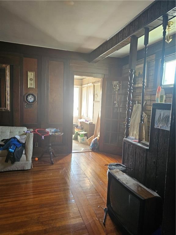 322 Morningstar Rd, Staten Island, NY 10303 - miscellaneous room featuring wood finished floors