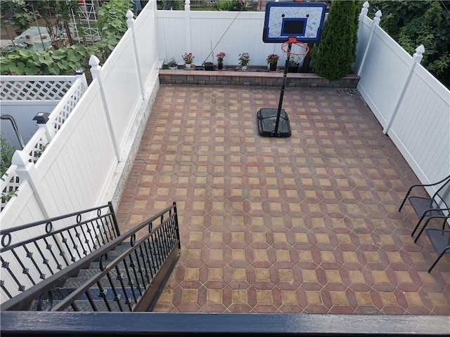 view of patio with a fenced backyard