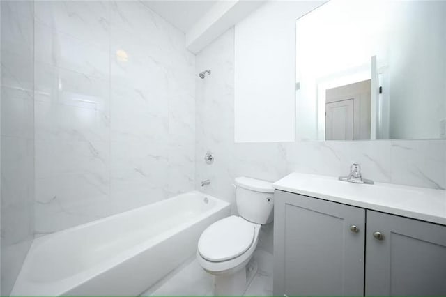 146 Beach St, Staten Island, NY 10304 - full bathroom with vanity, toilet, and tub / shower combination