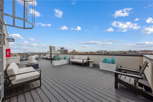 623 H Ave Unit 7C, New York, NY 11230 - wooden terrace featuring an outdoor hangout area