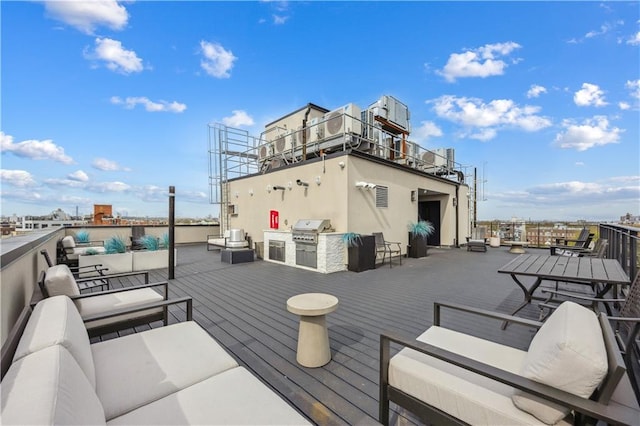 623 H Ave Unit 7C, New York, NY 11230 - wooden deck with outdoor lounge area