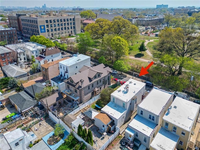 aerial view with a view of city