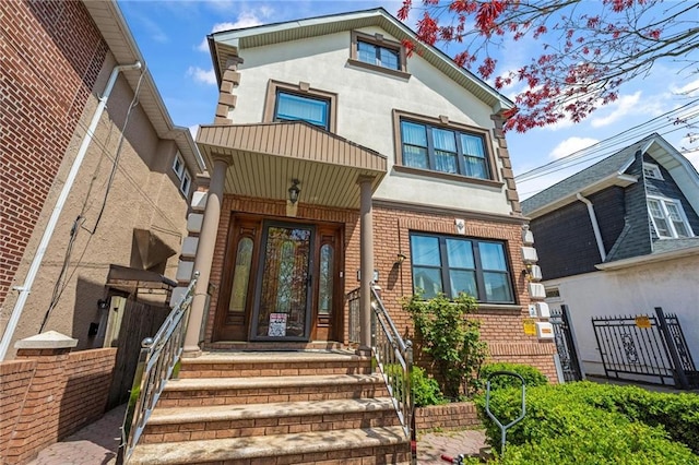 1639 Hendrickson St, Brooklyn, NY 11234 - entrance to property featuring stucco siding and brick siding