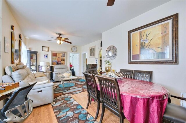 1639 Hendrickson St, Brooklyn, NY 11234 - dining area with a ceiling fan and wood finished floors