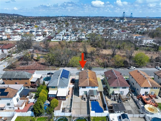 aerial perspective of suburban area