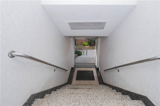 stairway with visible vents