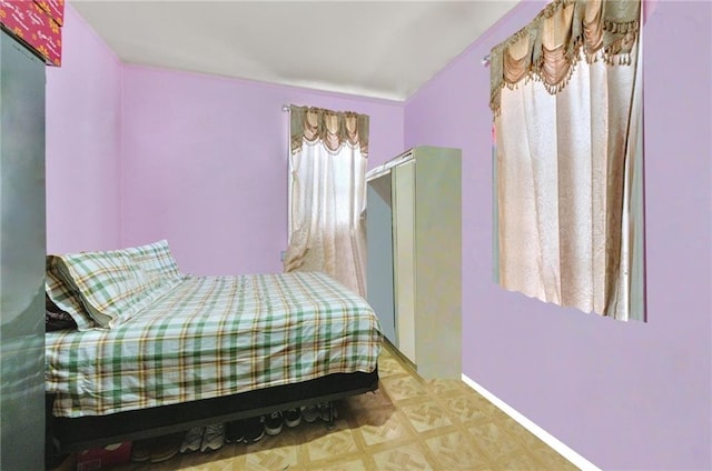 bedroom with baseboards