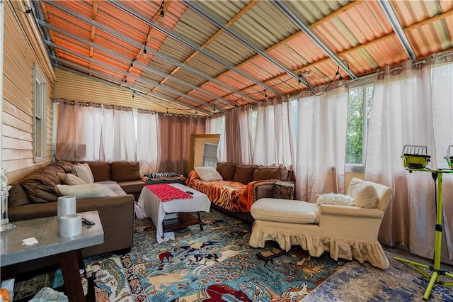 149 Forest St, Staten Island, NY 10314 - living room featuring vaulted ceiling