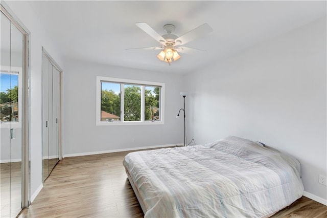 30 Beverly Rd, Staten Island, NY 10305 - bedroom with light wood-type flooring and a ceiling fan