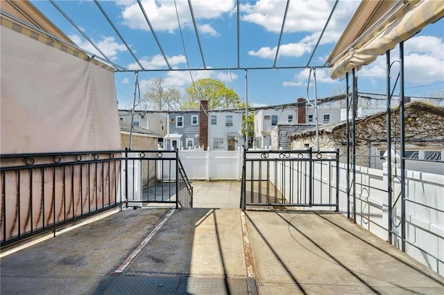 balcony with a residential view