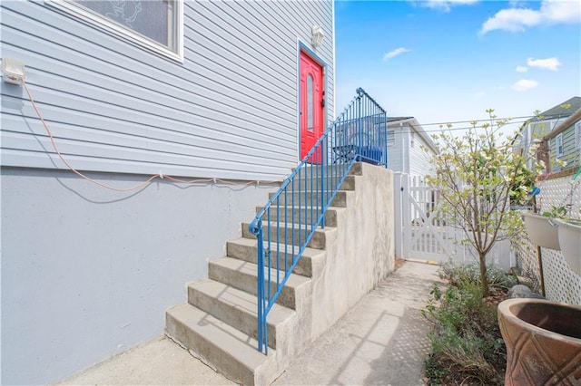 view of stairway