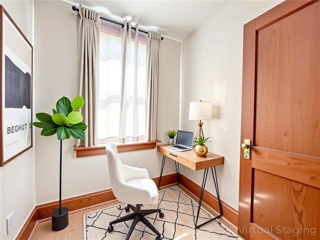 333 Lafayette Ave, Staten Island, NY 10301 - office with baseboards and light wood-style floors