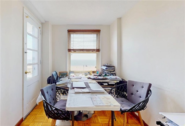 dining area with a wealth of natural light