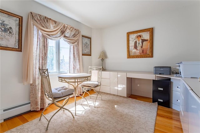 525 Falcon Ave, Staten Island, NY 10306 - office space featuring light wood-style flooring and a baseboard radiator