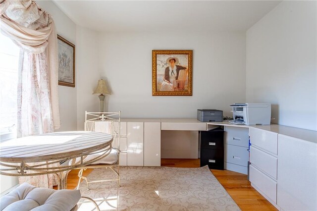 525 Falcon Ave, Staten Island, NY 10306 - office with light wood-type flooring and built in study area