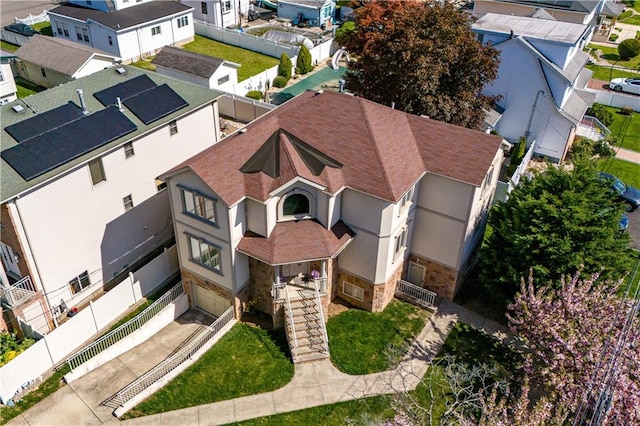 drone / aerial view featuring a residential view