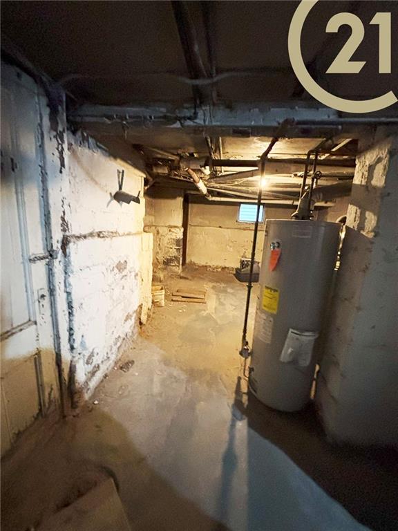 1817 E 15th St, Brooklyn, NY 11229 - unfinished basement with water heater