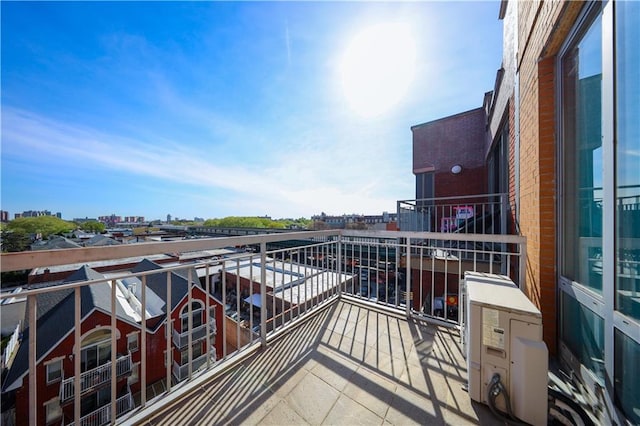 balcony with a view of city