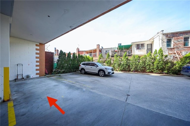 view of uncovered parking lot