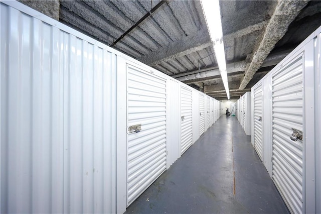 view of storage area