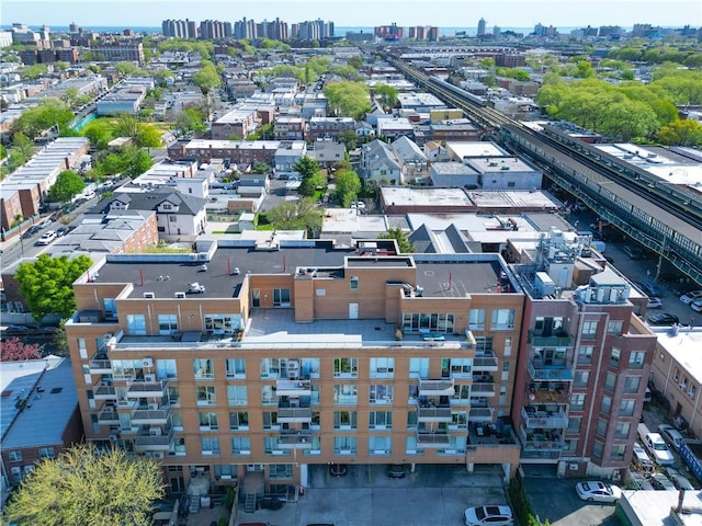 drone / aerial view featuring a view of city