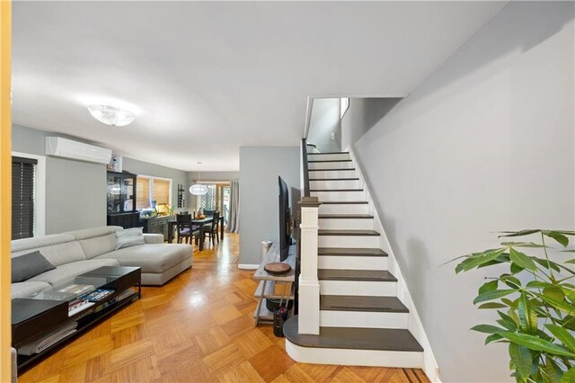 1942 Kimball St, Brooklyn, NY 11234 - stairway with a wall mounted air conditioner