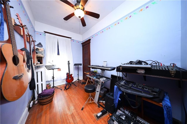 115 Wilson Ter, Staten Island, NY 10304 - office space featuring light wood-type flooring, a ceiling fan, and baseboards