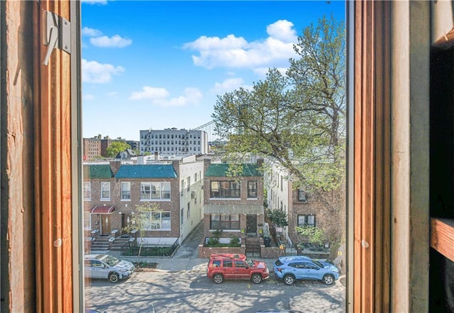 exterior space featuring a view of city