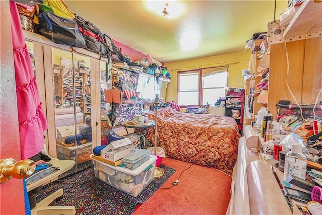 bedroom with carpet floors
