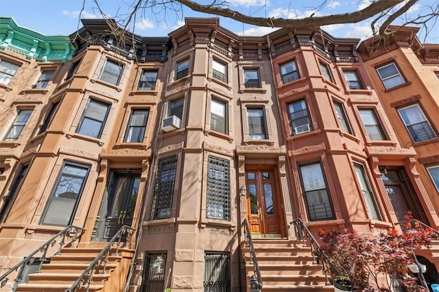 477 Halsey St, Brooklyn, NY 11233 - view of building exterior with entry steps and cooling unit