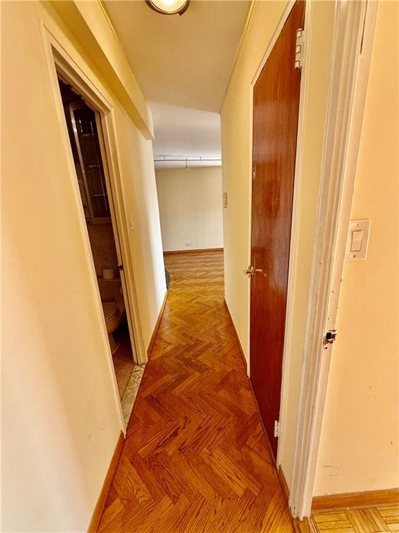 corridor with baseboards