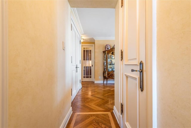 501 Surf Ave Unit 16K, Brooklyn, NY 11224 - hall featuring crown molding and baseboards