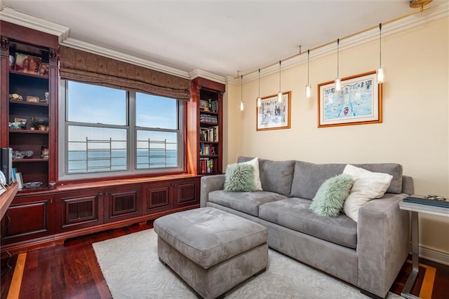 501 Surf Ave Unit 16K, Brooklyn, NY 11224 - living room featuring crown molding and wood finished floors