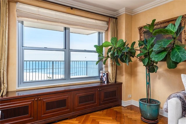 501 Surf Ave Unit 16K, Brooklyn, NY 11224 - interior details featuring ornamental molding, baseboards, and visible vents