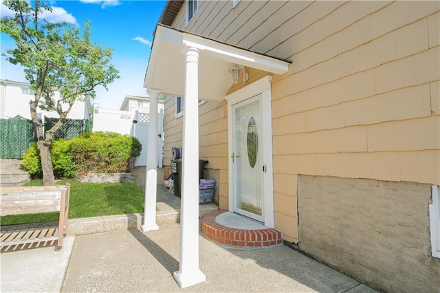 view of doorway to property