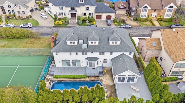 aerial view featuring a residential view