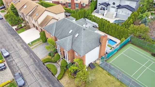 drone / aerial view featuring a residential view