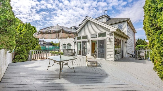 view of wooden deck
