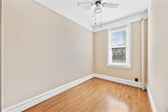 1933 E 28th St, Brooklyn, NY 11229 - empty room with baseboards, light wood finished floors, and a ceiling fan