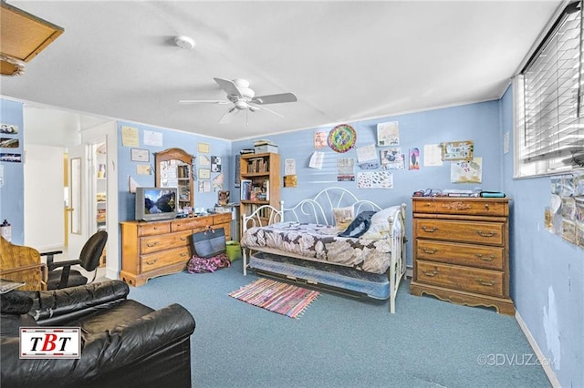 2052 E 28th St, Brooklyn, NY 11229 - bedroom featuring carpet and a ceiling fan