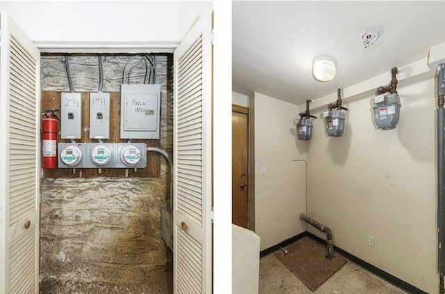 650 51st St Unit 1, Brooklyn, NY 11220 - clothes washing area with electric panel and baseboards