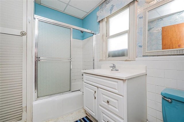222 Albemarle Rd, Brooklyn, NY 11218 - bathroom with bath / shower combo with glass door and vanity