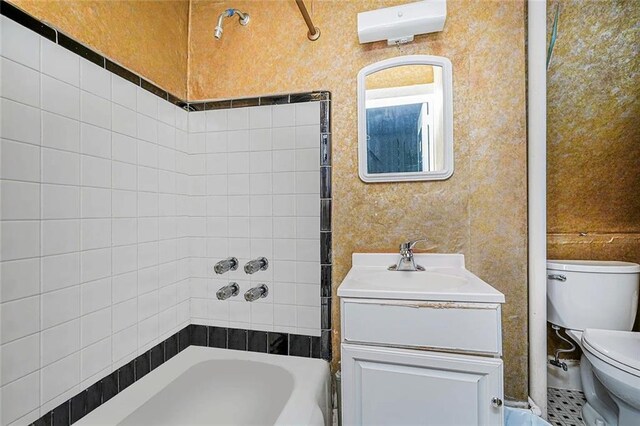 222 Albemarle Rd, Brooklyn, NY 11218 - bathroom with toilet, vanity, and shower / tub combination