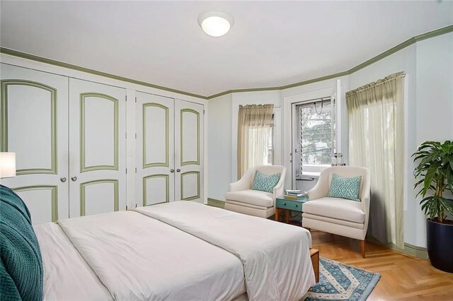 222 Albemarle Rd, Brooklyn, NY 11218 - bedroom featuring crown molding and a closet