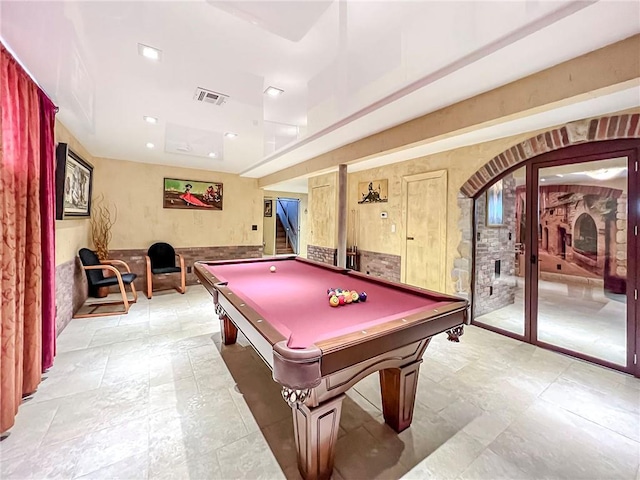 166 Pinewood Ave, Staten Island, NY 10306 - rec room with pool table and recessed lighting
